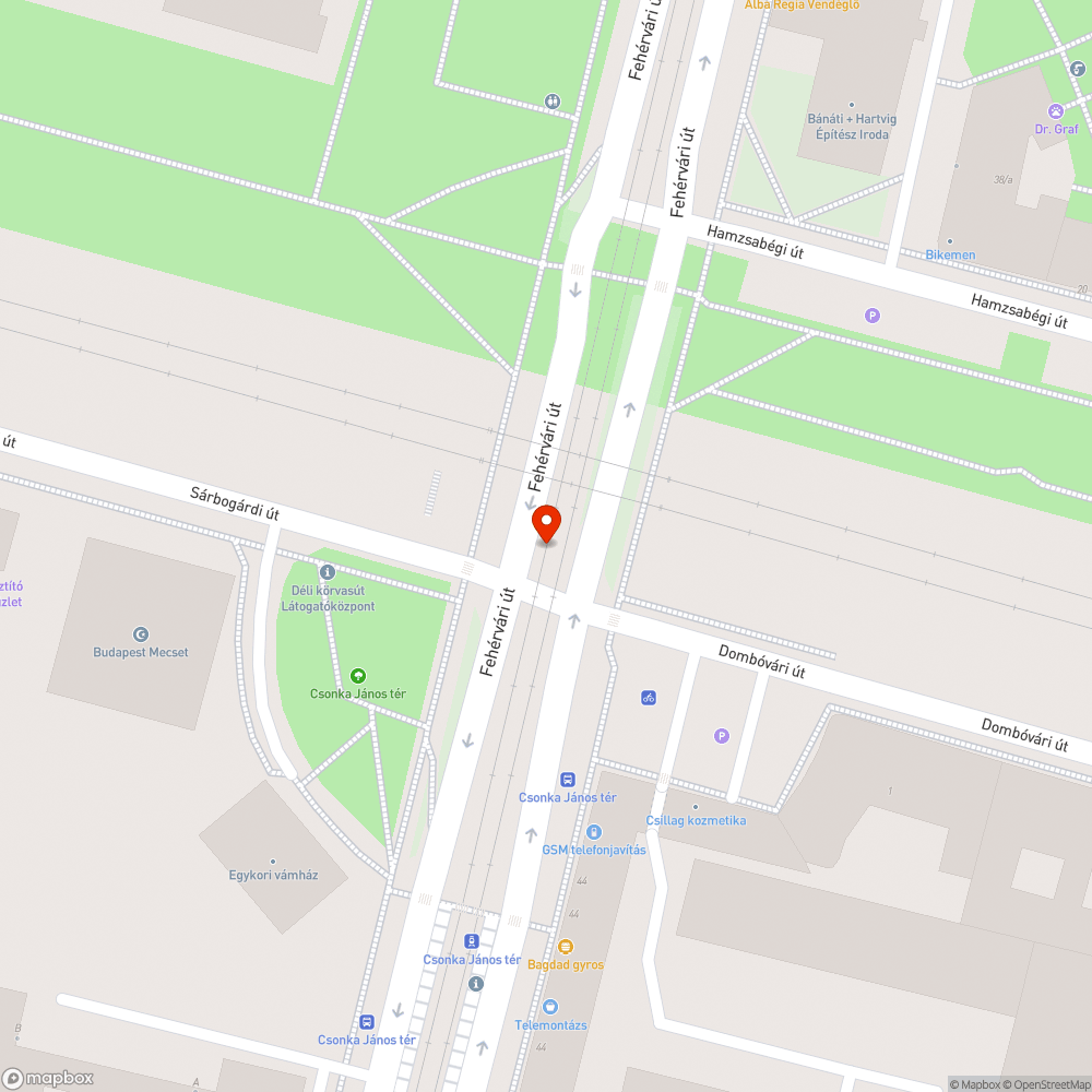 Kiégett lámpaizzó bejelentés helye