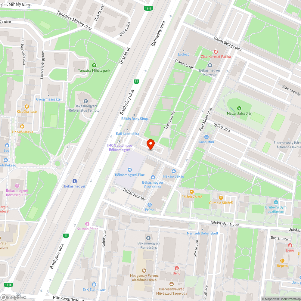 Több kiszáradt fa bejelentés helye