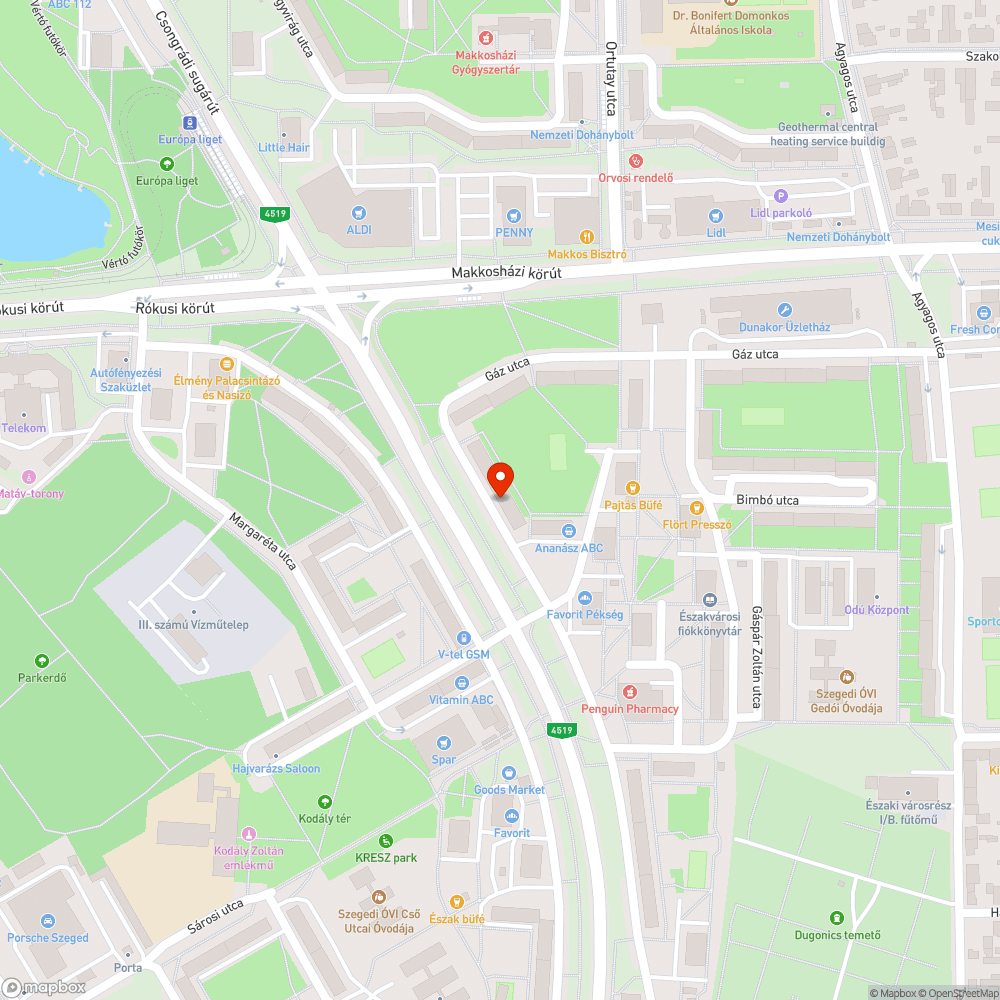 Elhagyott teherautó bejelentés helye