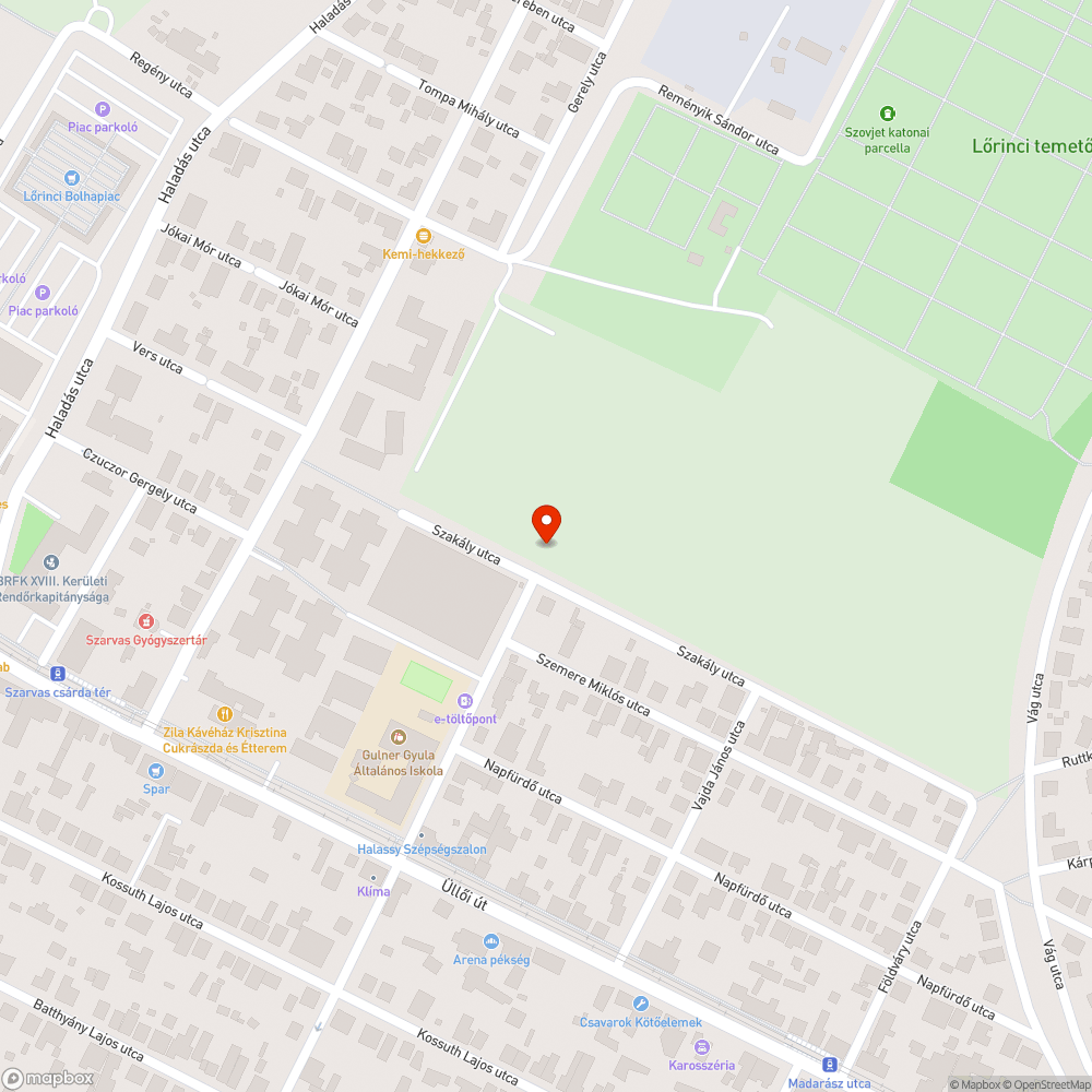 Gaz bejelentés helye