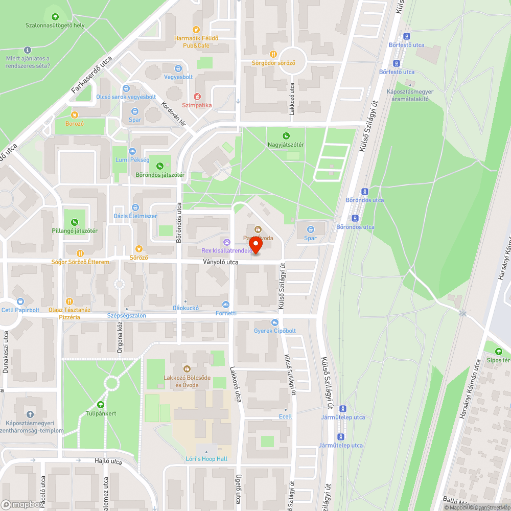 üres fahely bejelentés helye