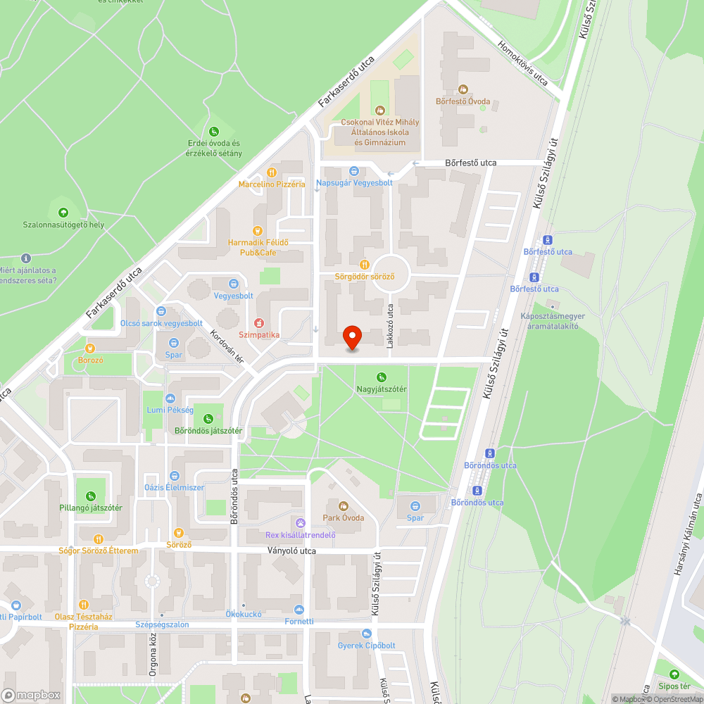 üres fahely a Bőröndös utcában bejelentés helye