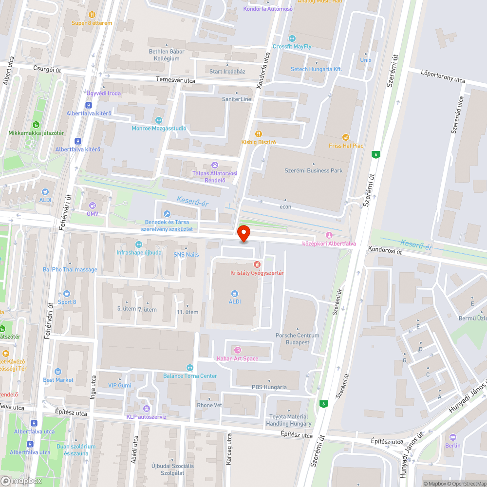 Kondorosi út elsőbbségadás tábla bejelentés helye