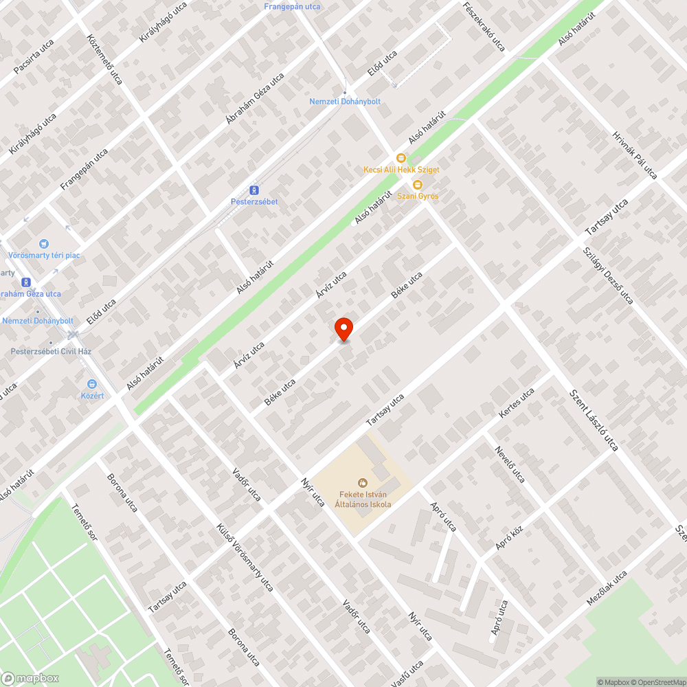 Járda alatti ágyazat beszakadás bejelentés helye