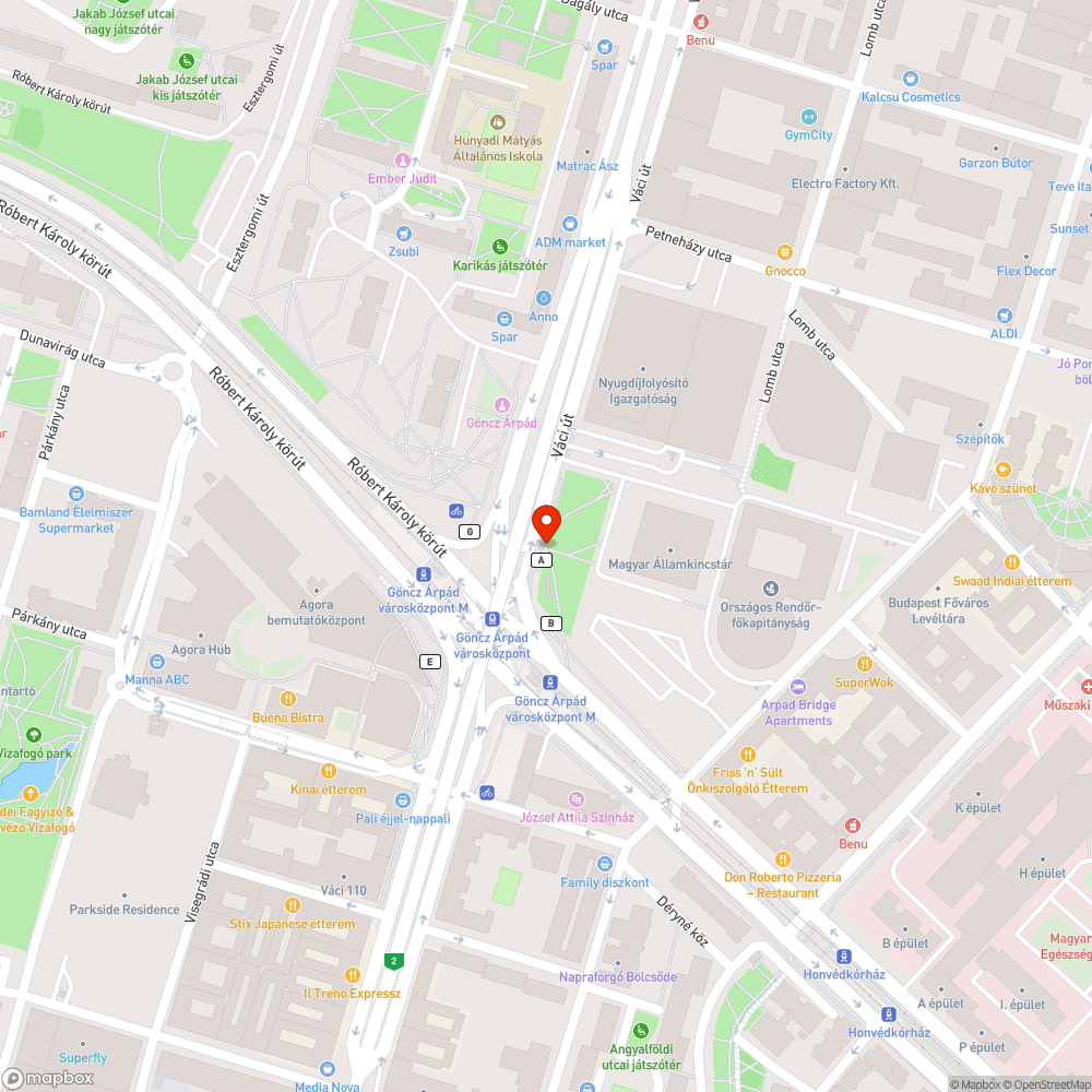 Leesett támlájú pad bejelentés helye