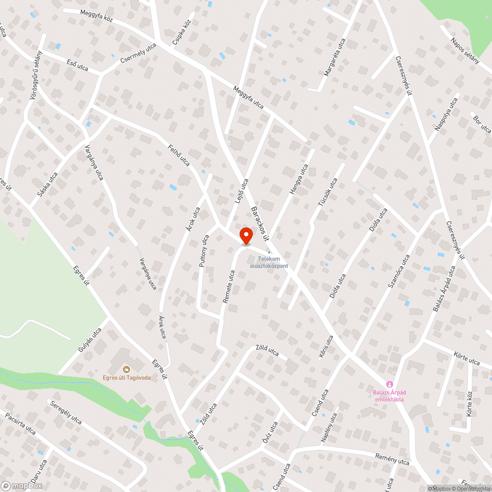 Kiégett fénytest bejelentés helye