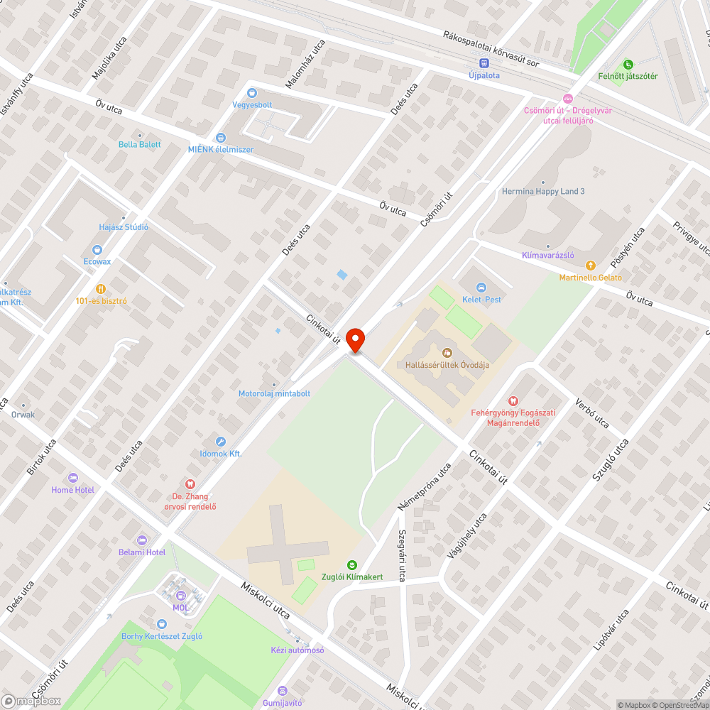 Megsüllyedt, rossz állapotú járdaszakasz bejelentés helye