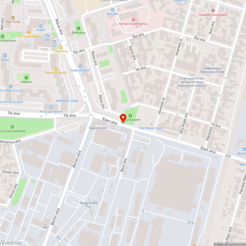 Kiszáradt fa bejelentés helye