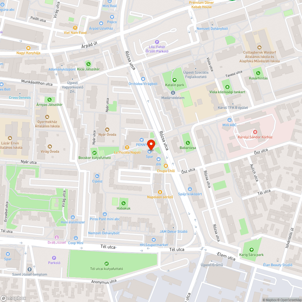 Fényszennyezés (áruház logója a lakótelepen) bejelentés helye