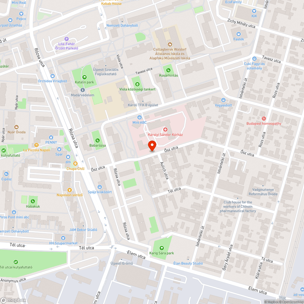 Folyamatos szemét az ősz utcában bejelentés helye