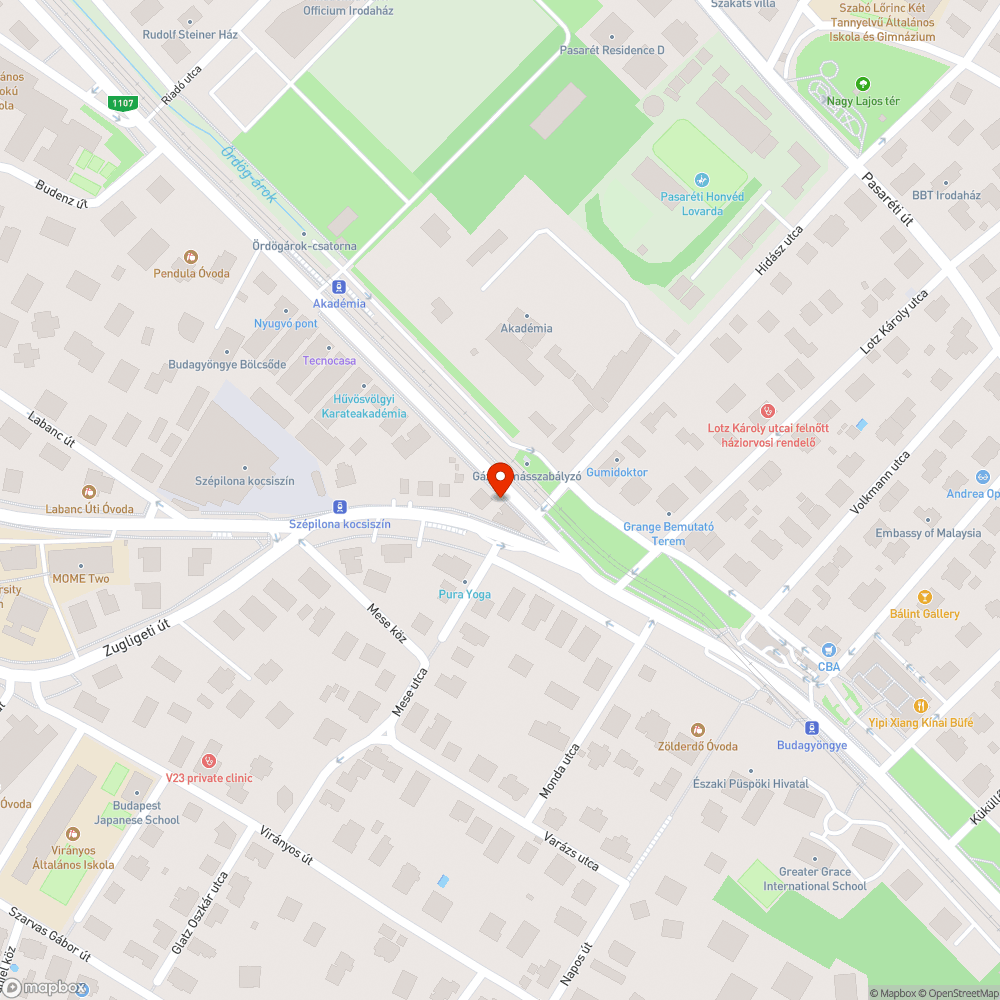 Üres közműoszlop bejelentés helye