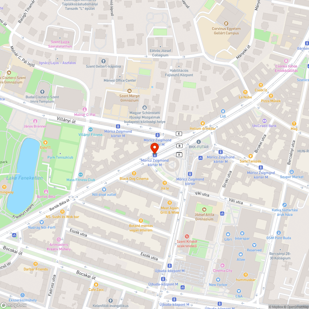 Kiégett piros bejelentés helye