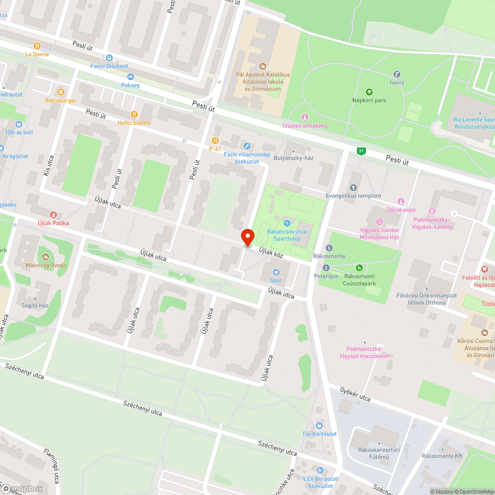 Táblák bejelentés helye