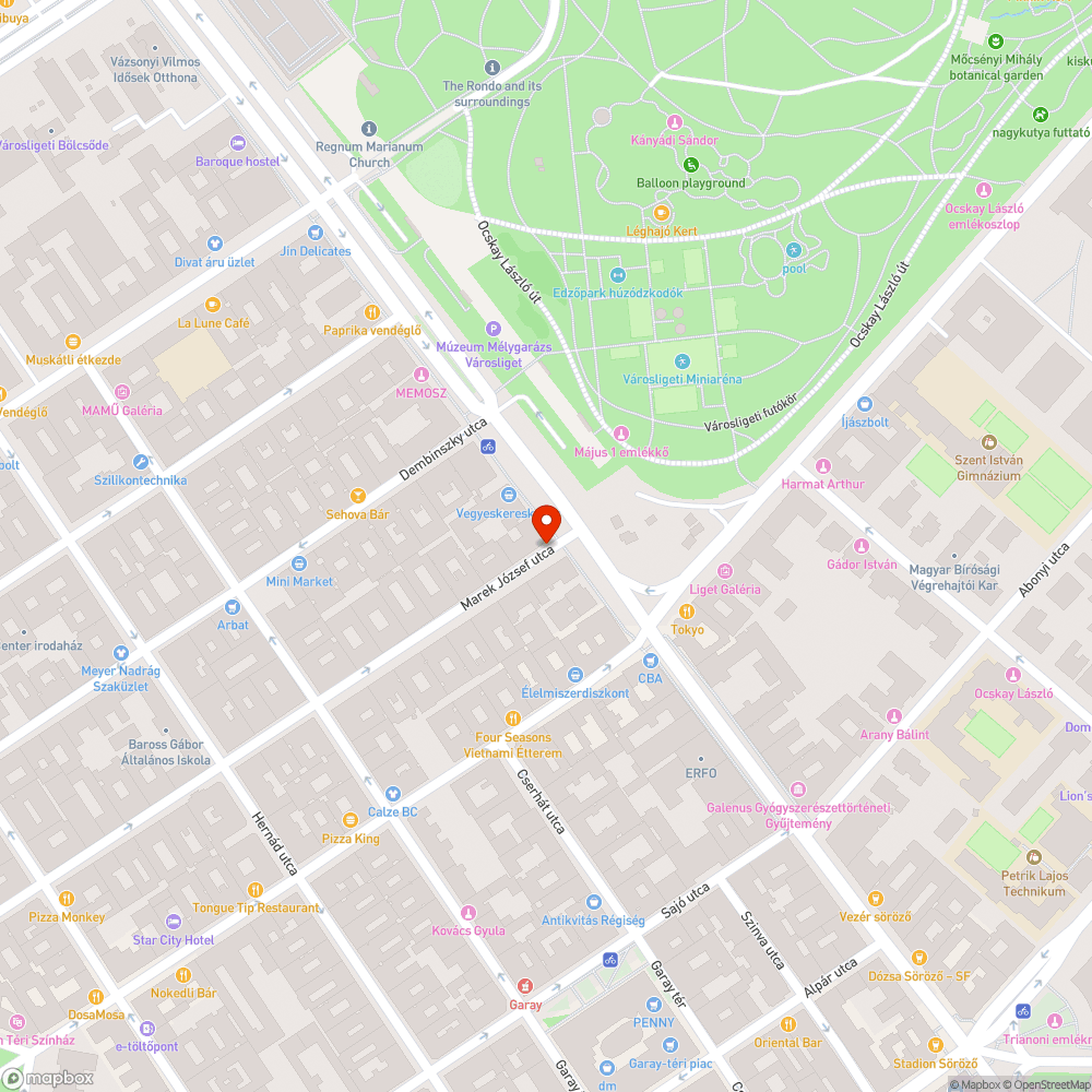 Illegális hulladéklerakat a Marek József utcában bejelentés helye