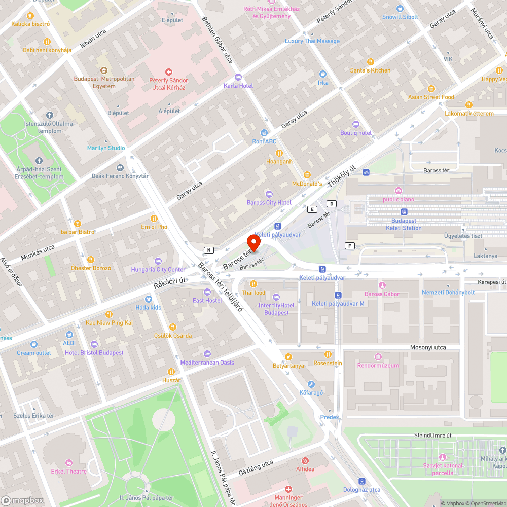 Keleti mozgólépcső bejelentés helye