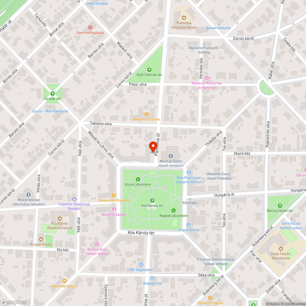 Kiszáradt fa bejelentés helye