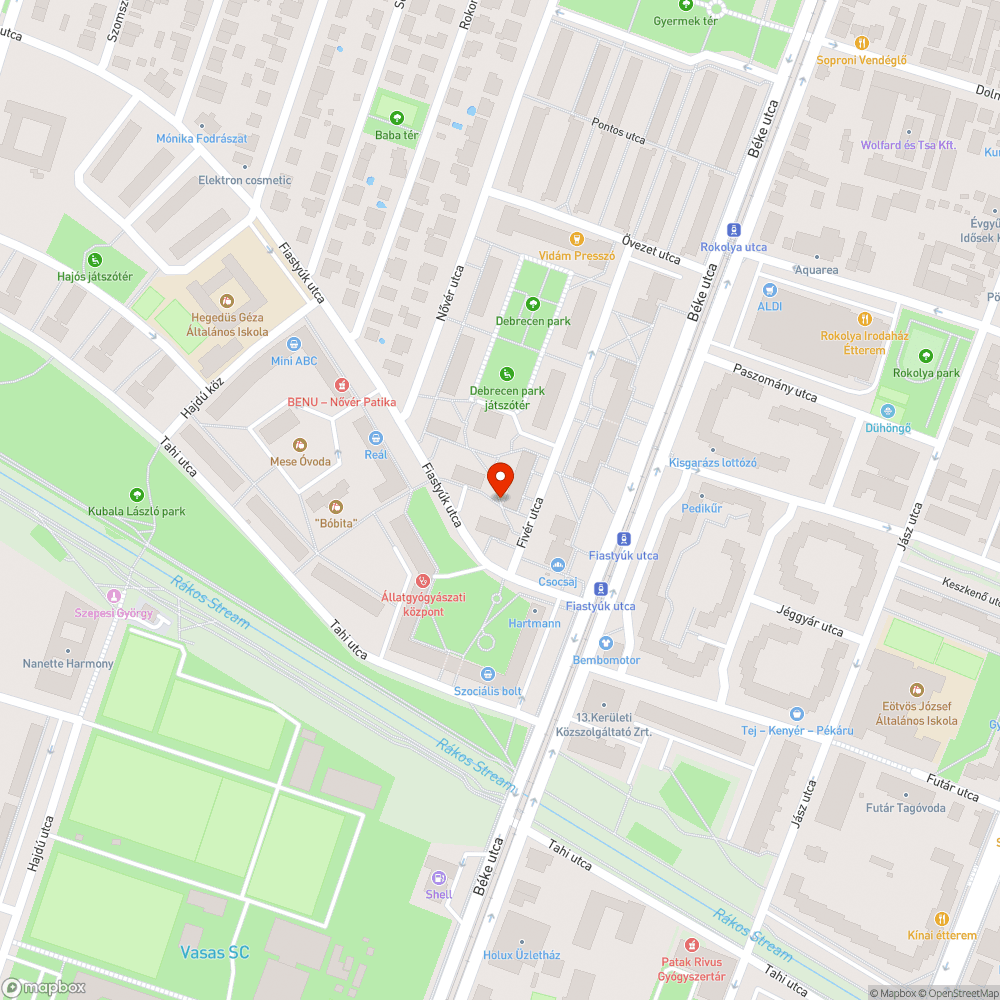 Lódarazsak a Fivér utca - Debrecen Park környékén bejelentés helye