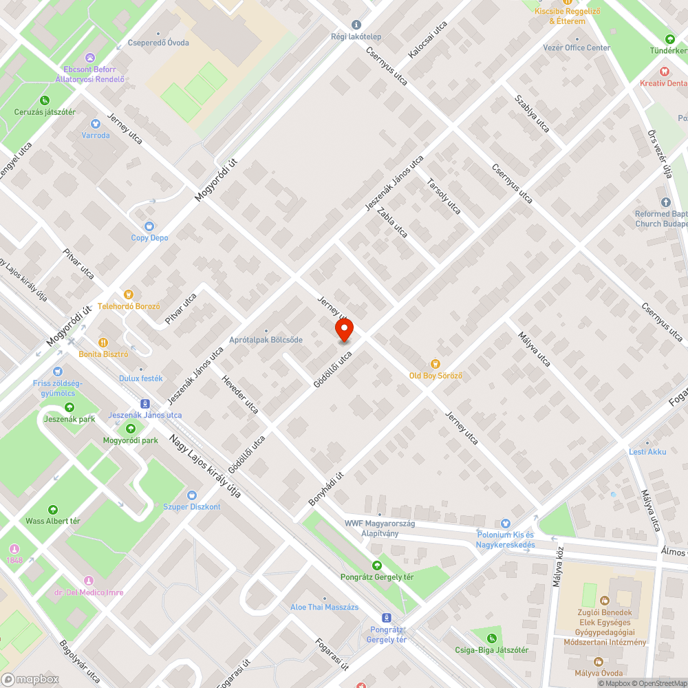 Aknába folyó esővíz bejelentés helye