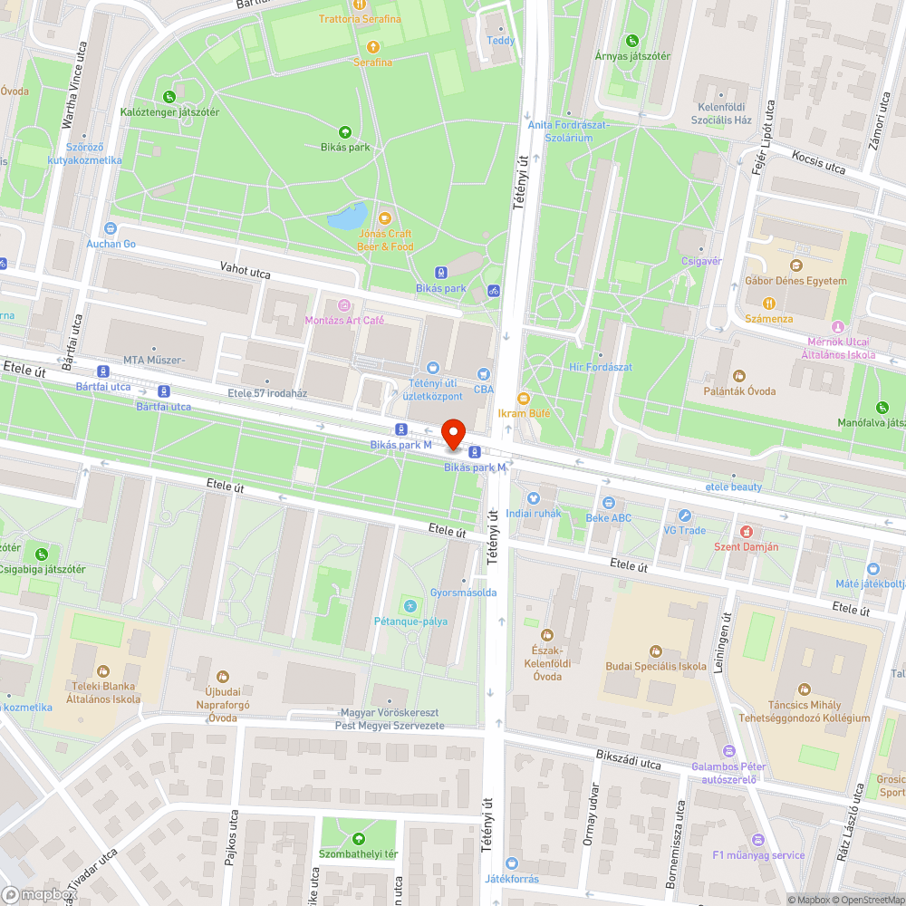 Kiszáradt fa bejelentés helye