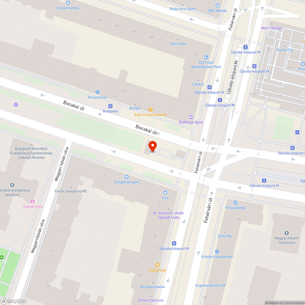 Kiszáradt fa bejelentés helye