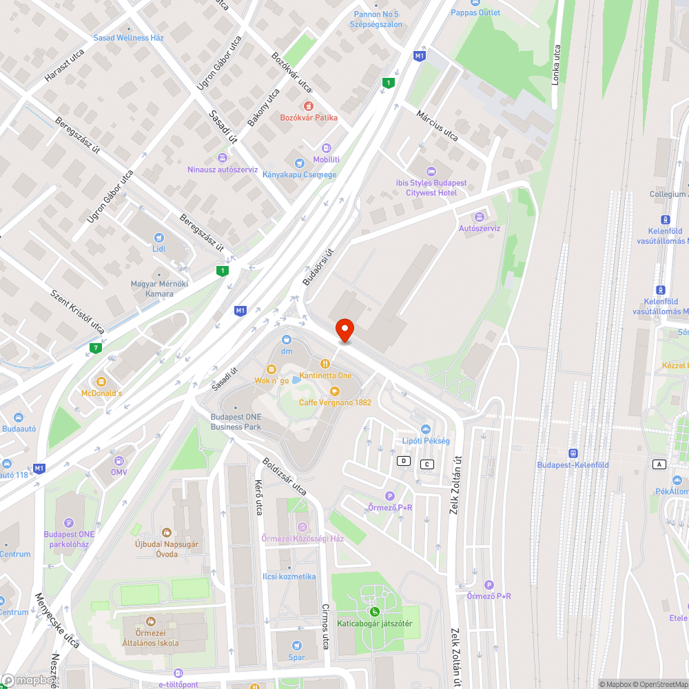 Koszorúslány utca járda bejelentés helye