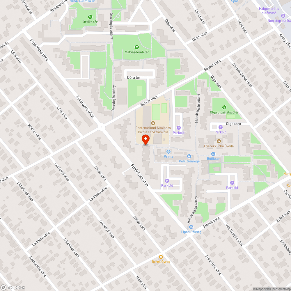 Épülethomlokzatról hulló vakolat bejelentés helye