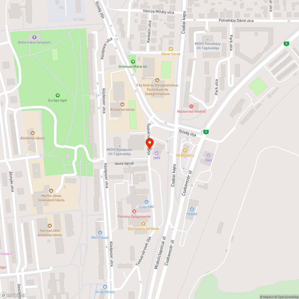 Tűzcsap bejelentés helye