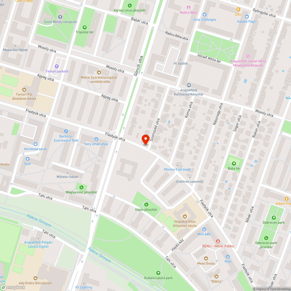 Kiszáradt fa bejelentés helye