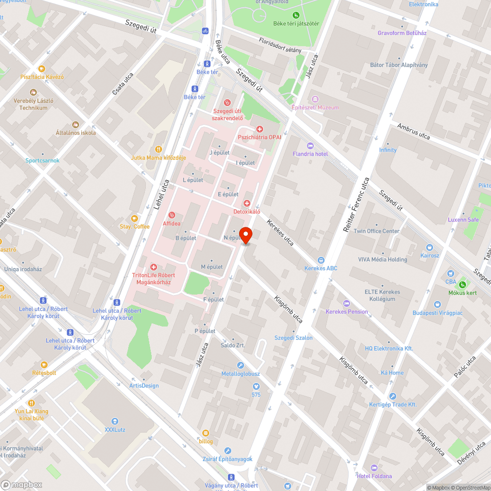 Beszakadt járda bejelentés helye