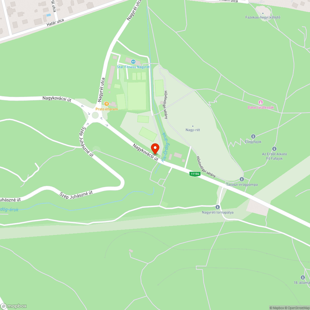 Megdőlt tábla a Nagykovácsi úton bejelentés helye