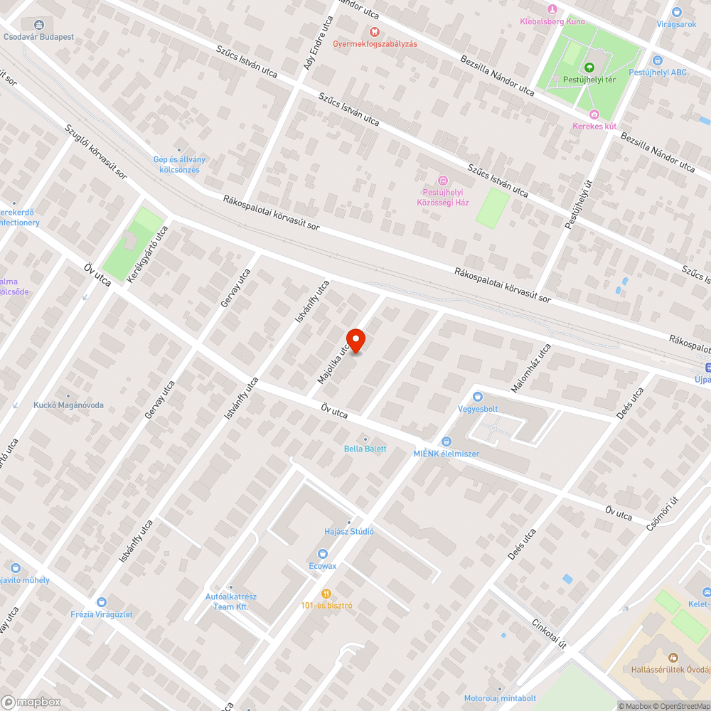 Beszakadt aszfalt, balesetveszélyes! bejelentés helye