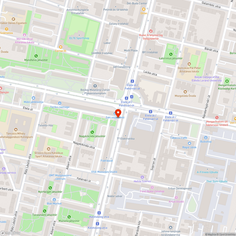 Járdára erősen belógó fa bejelentés helye