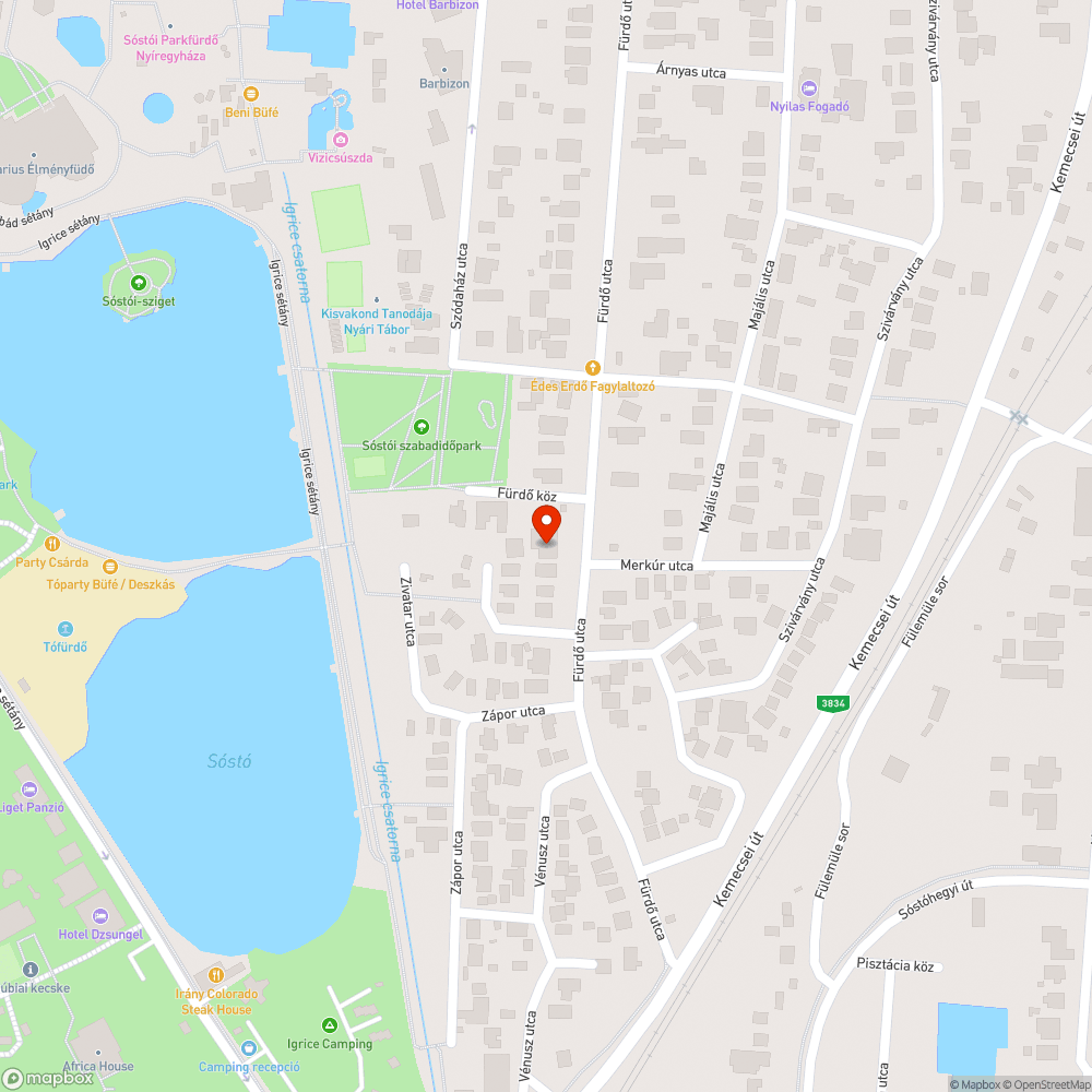 Sóstói buszok bejelentés helye