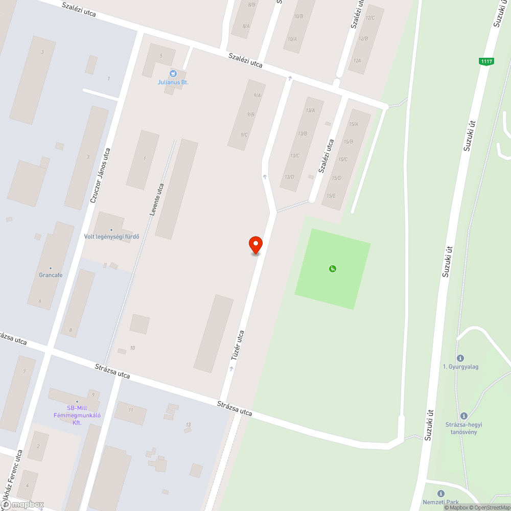 Elhalt fa amely, járda és közút fölé magasodik bejelentés helye