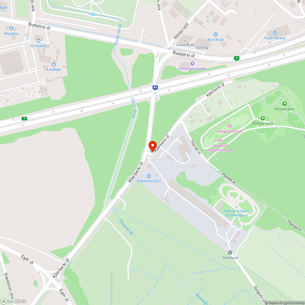 kátyú bejelentés helye