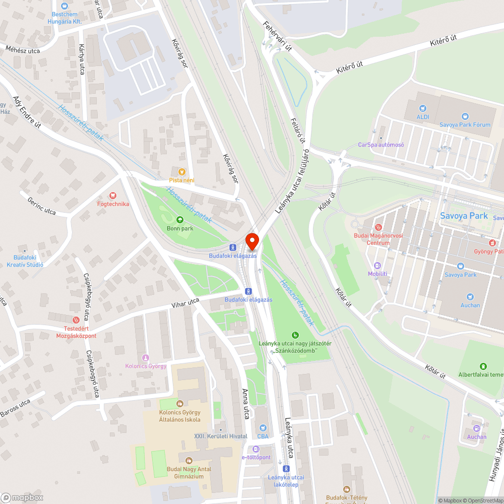 Eldugult csatorna bejelentés helye