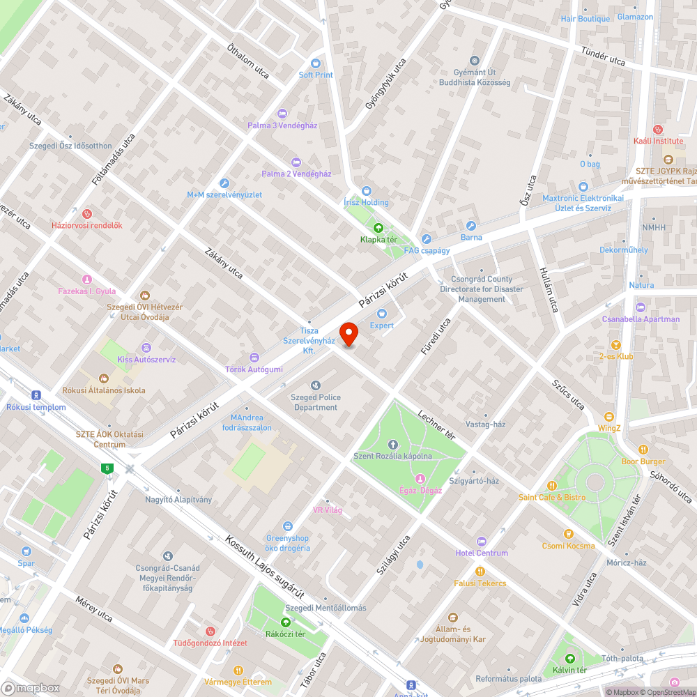 Kátyú az úttest közepén bejelentés helye