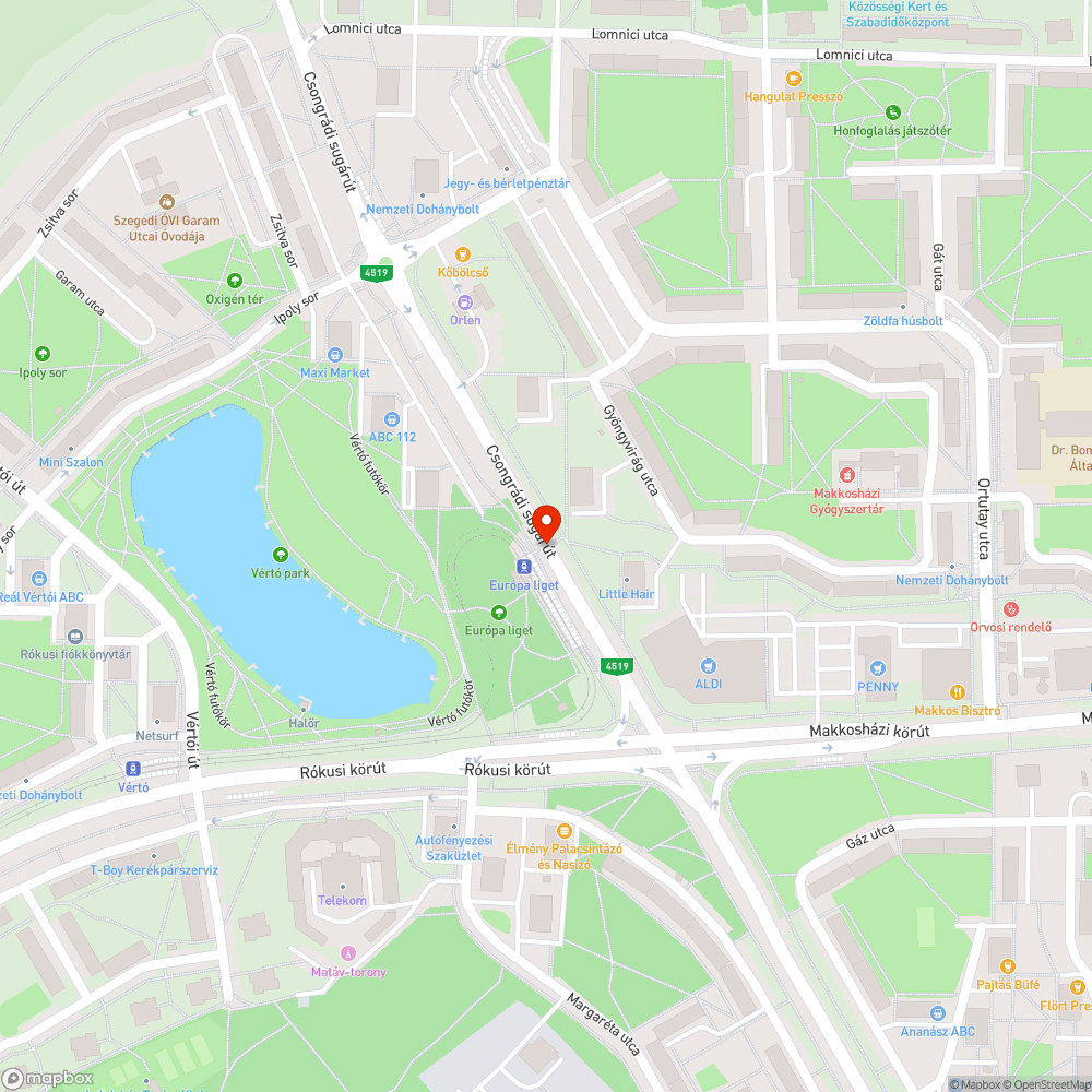 Sérült korlát bejelentés helye