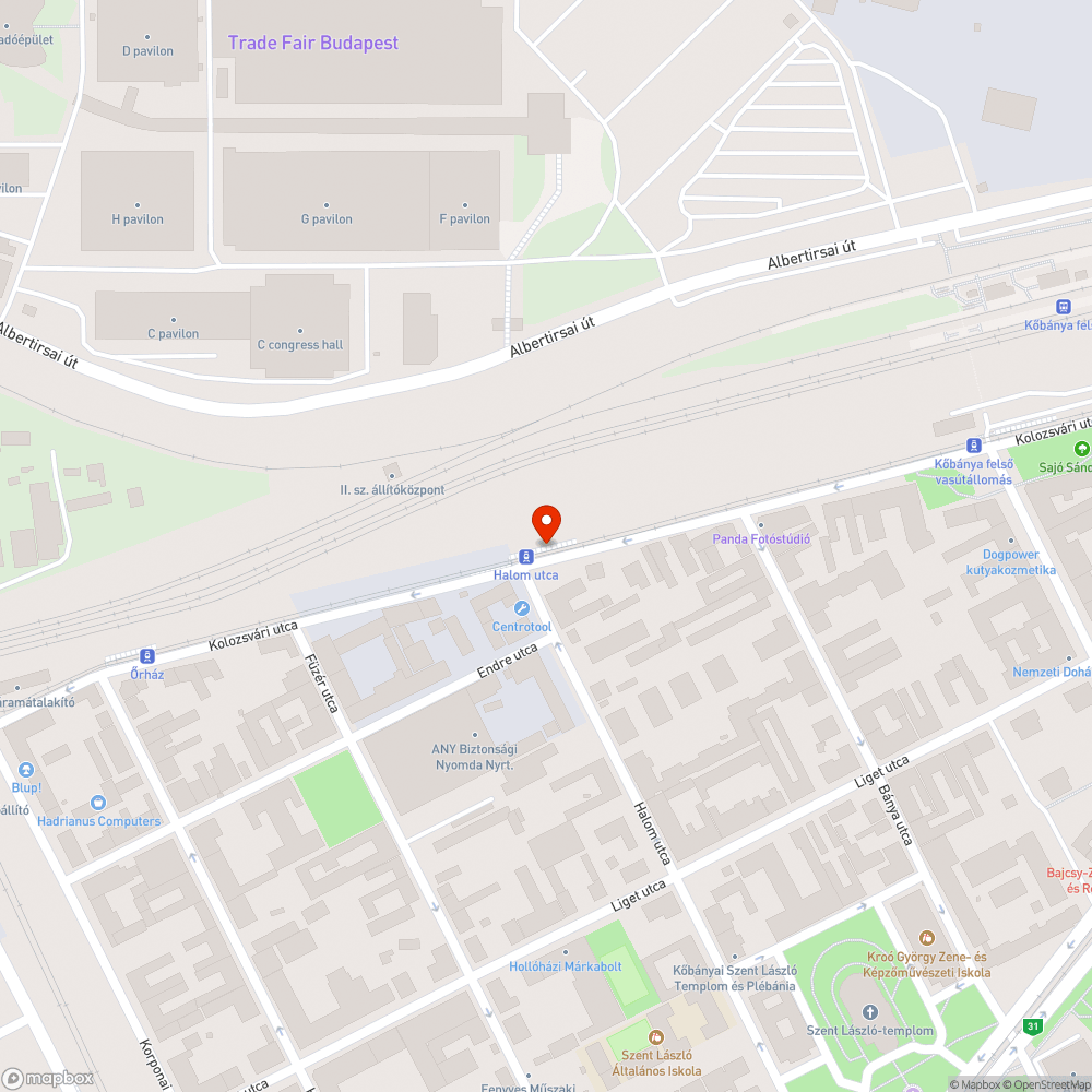 Szegélykővek végig a sínek között bejelentés helye