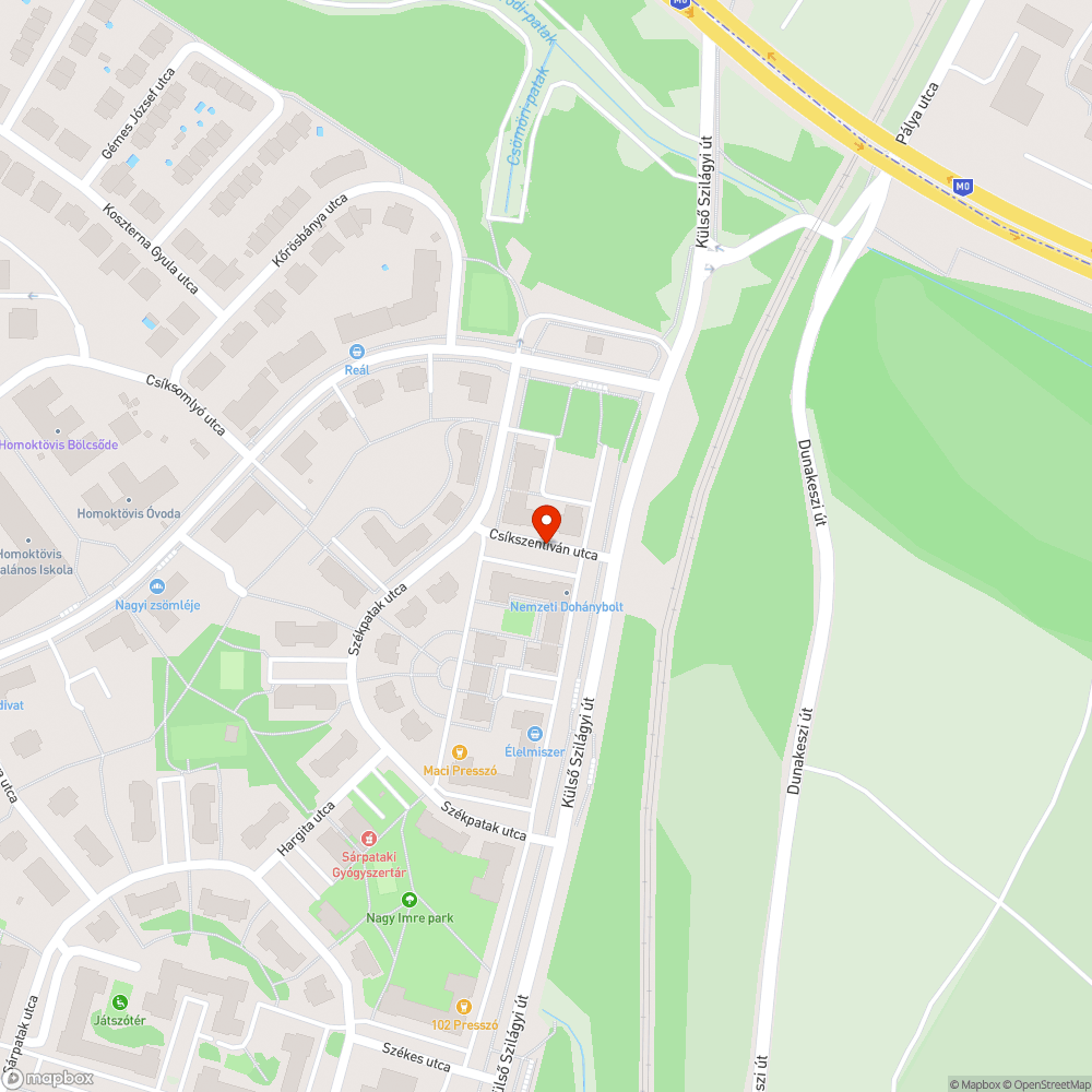 Elhagyott jármű bejelentés helye