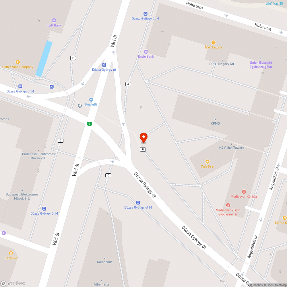 1134 Váci út 29. citydekor óra bejelentés helye