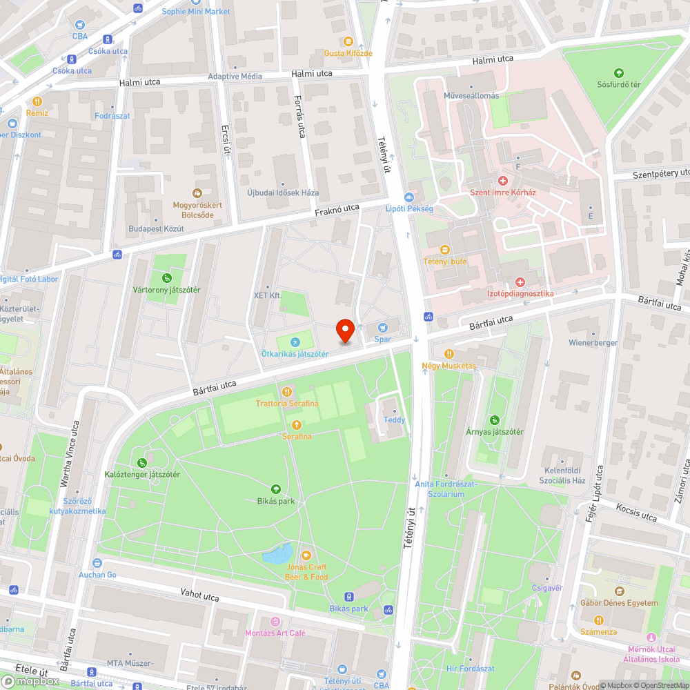 Megrongált pad bejelentés helye