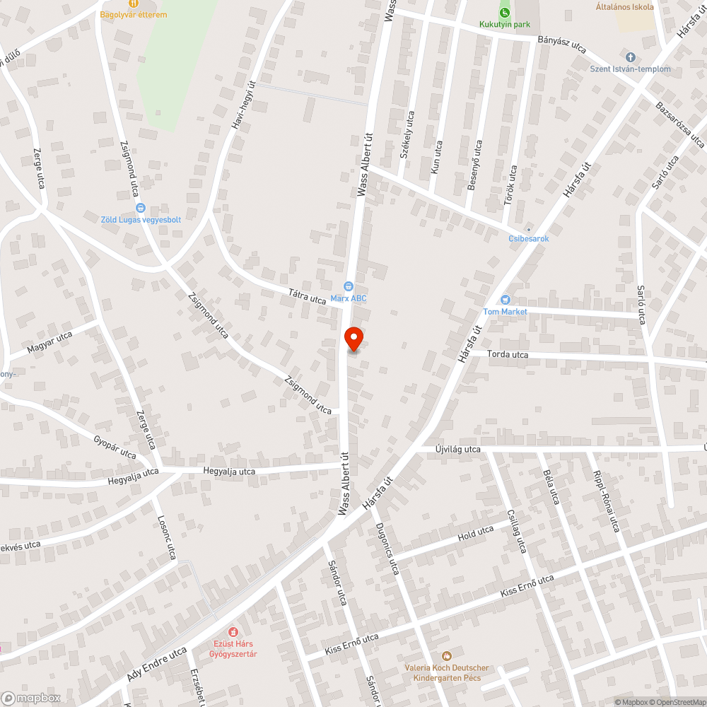 Töredezett, beszakadt, balesetveszélyes járda bejelentés helye