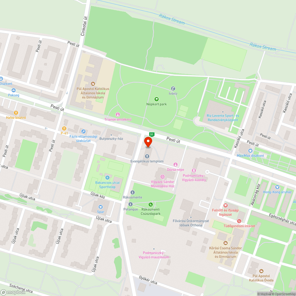 Templom óra bejelentés helye