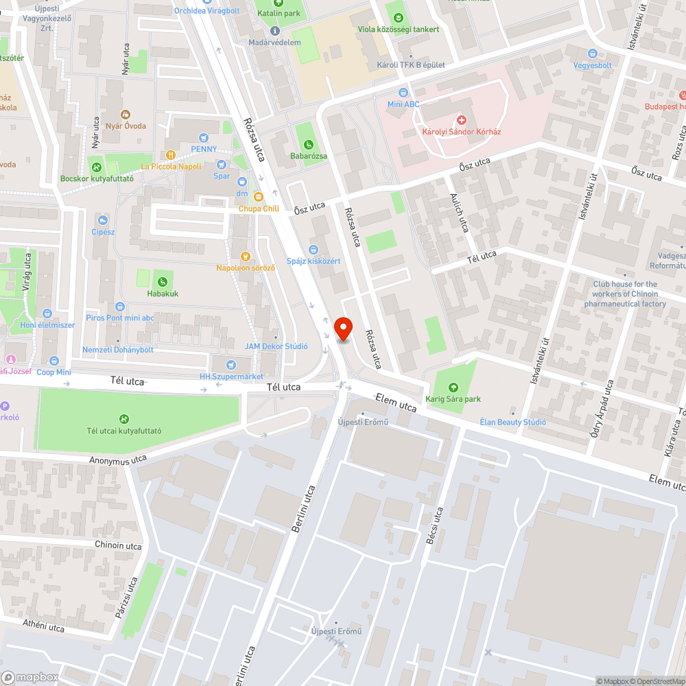 Félig kiszáradt fa bejelentés helye