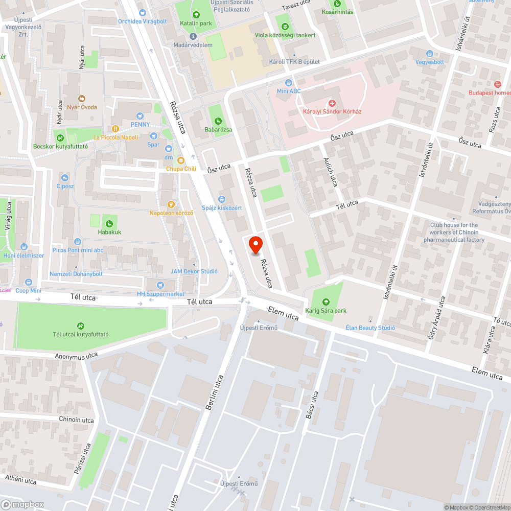 Kiszáradt facsonk bejelentés helye