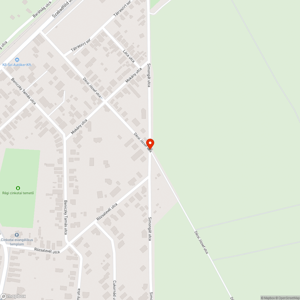 Beszakadt útburkolat bejelentés helye