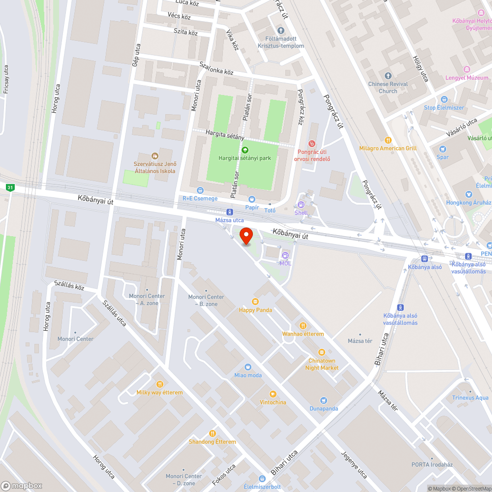 Telekom mellett beszakadt járda bejelentés helye