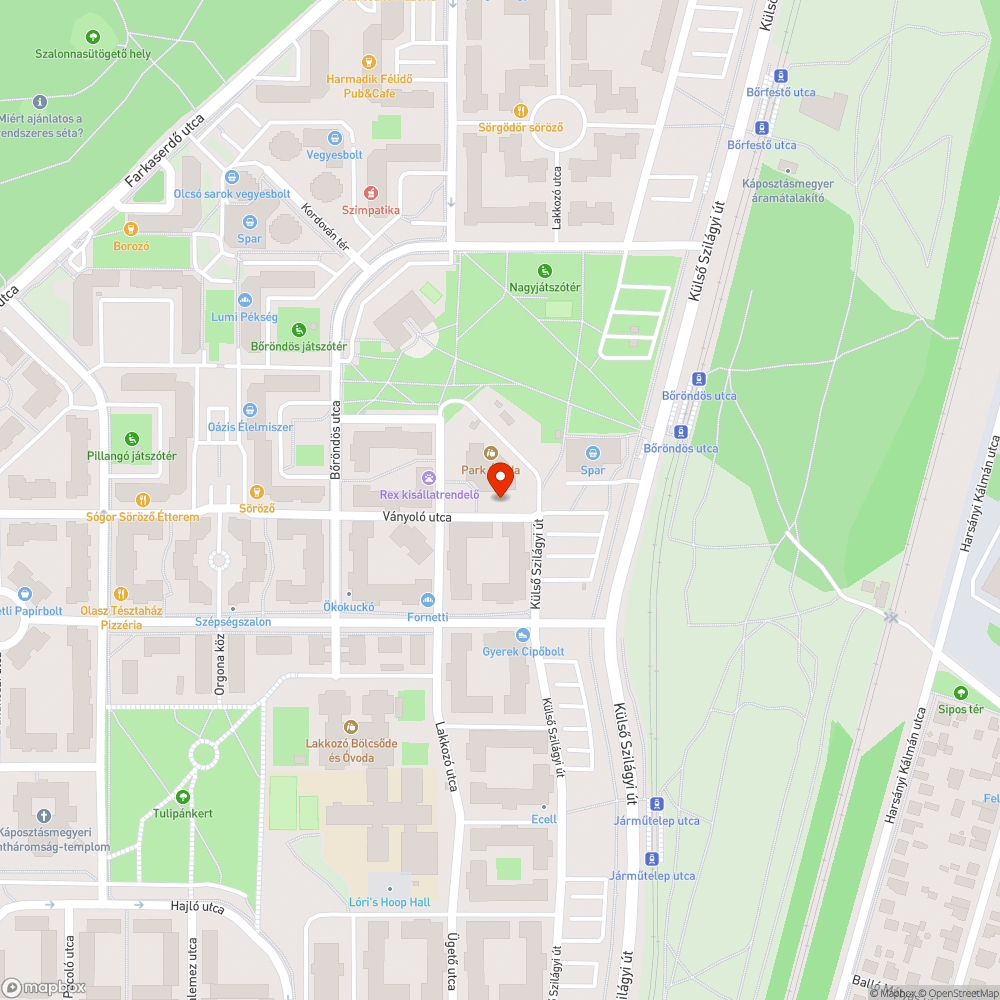 Akadálymentes parkoló bejelentés helye