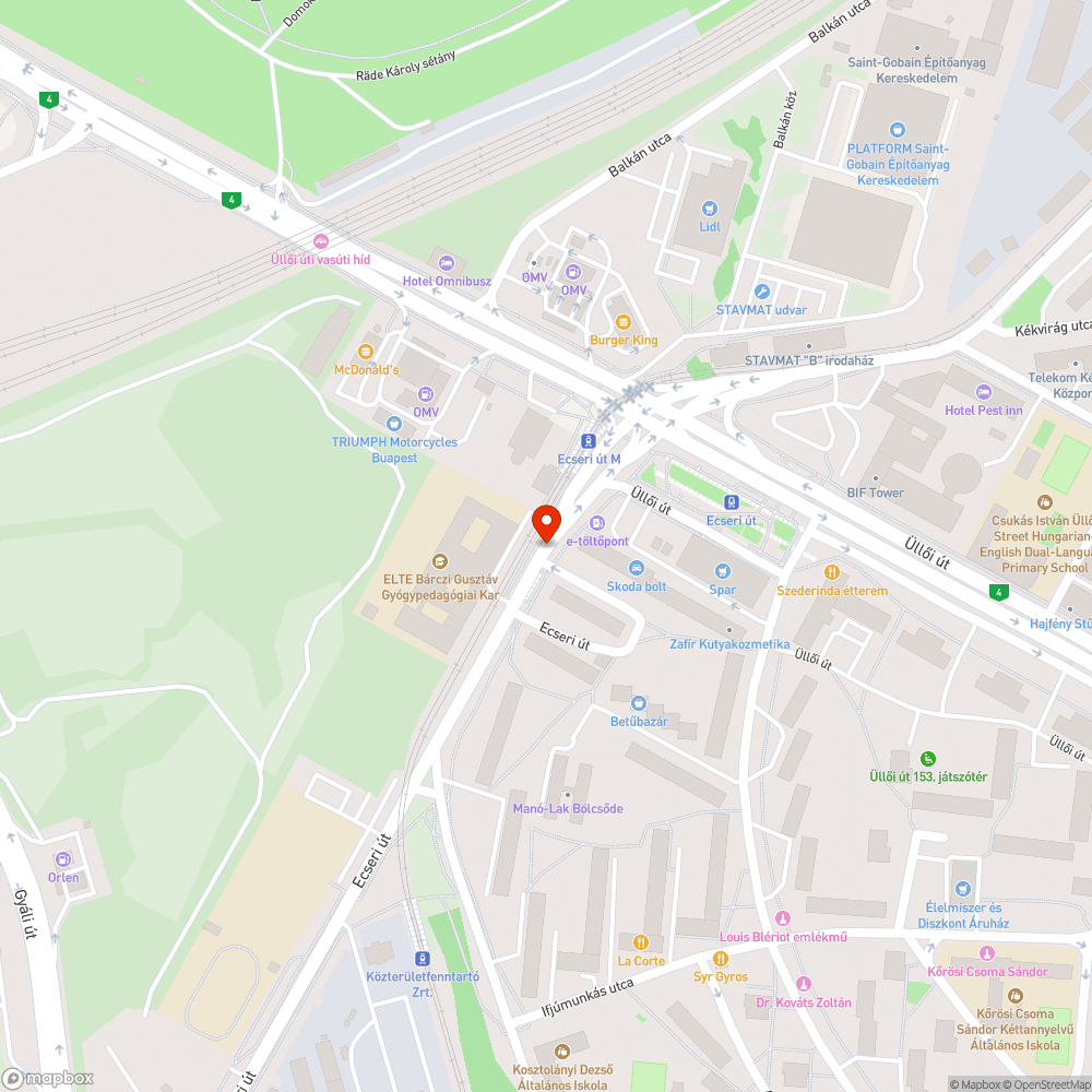 Elhagyott auto az útban bejelentés helye